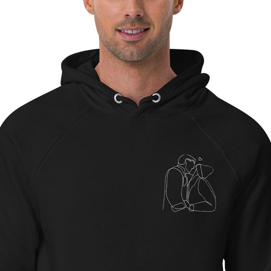 Custom Organic Hoodie - Heart Art