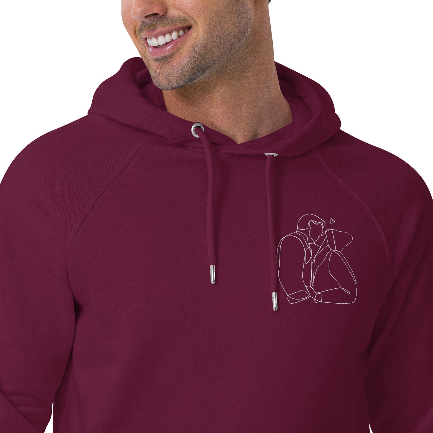 Custom Organic Hoodie - Heart Art